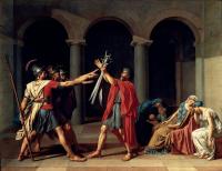 El Juramento de los Horacios, por Jacques-Louis David